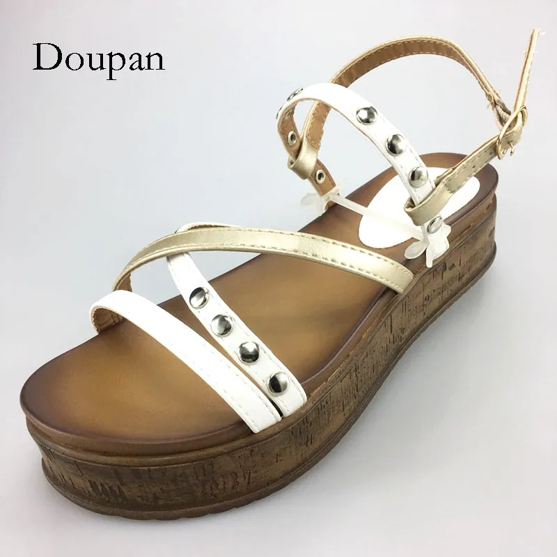 

Doupan Mid Heel Fashion Women Summer Sandles flat sandals zapatos de mujer sandalia feminina