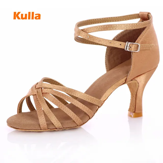 Woman New Arrival Hot Sale Heel Ballroom Tango Latin Dance Shoes For Women Dancing Salsa Shoes High-heeled Adult Soft Outsole