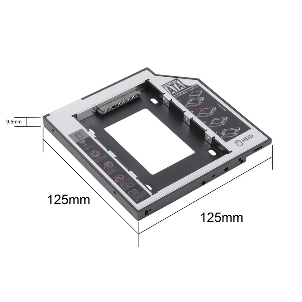 Универсальный отсек для жесткого диска 2,5 2nd 9,5 мм Ssd Hd SATA жесткий диск HDD Caddy адаптер отсек для Cd Dvd Rom Оптический отсек