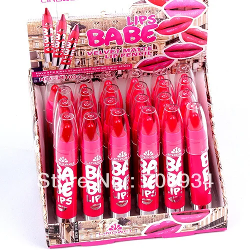 

Lipsticks Balm Pen 24pcs 6Colors Rotatable Lipstick Pencil Pen Lipstick Lip Balm Makeup LM1031