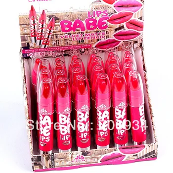 

Lipsticks Balm Pen 24pcs 6Colors Rotatable Lipstick Pencil Pen Lipstick Lip Balm Makeup LM1031