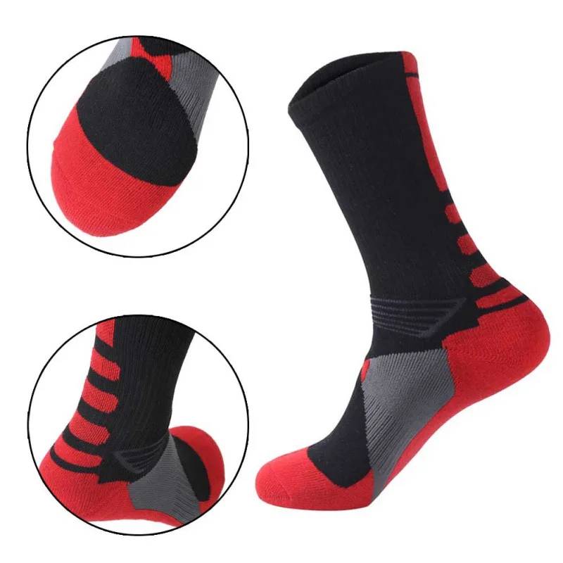 1 Pair Winter Warm Men Boy Long Socks Football Socks Basketball Sports Anti Slip Cycling Climbing Running Socks ST