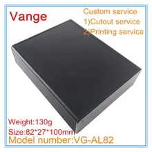 4 шт./партия коробка для изготовления прессформы 82*27*100 мм 6063-T5 алюминиевый корпус Сделай Сам черный для электрической распределительной Корпусная коробка