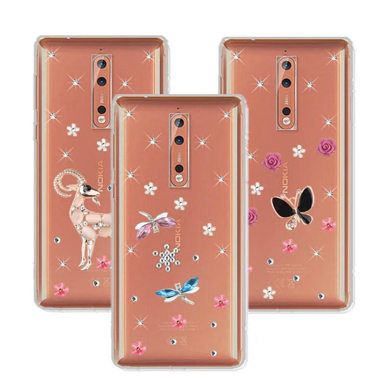 Чехол для телефона Nokia 8 sirocco с блестящими стразами чехол nokia 7 plus 6 2017 2 3 5 1 X X2 XL X6 X7