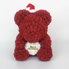 teddy bear rose bear with heart artificial roses foam roses flower Christmas decoration for home. christmas gift