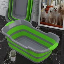 Детский душ Портативный Силиконовый питомец ванны аксессуары детские складные Нескользящие безопасность для ванной безопасность кошка собака ванны