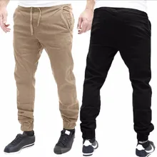 Горячая открытый для мужчин Спорт Фитнес свободные гаремные брюки хип-хоп брюки карго Бег шнурок луч ноги длинные штаны s