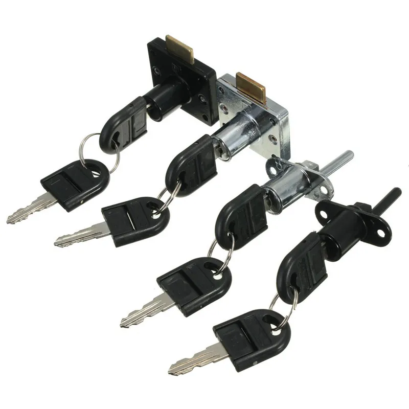 Practical Black Silver Zinc Alloy Computer Desk Drawer Cupboard Locks 4 Type Sutable For