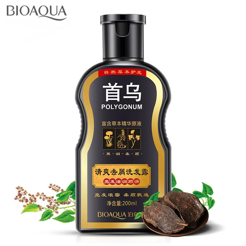Шампунь от перхоти BIOAQUA Polygonum Multiflorum для борьбы с выпадением волос увлажняющий