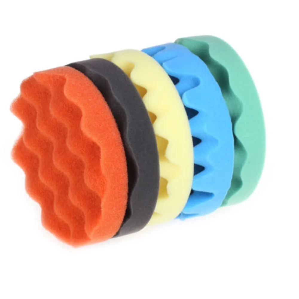 SPTA 6 inch Waffle Sponge Buff Polishing Pad Kit For Car Polisher Select Set & Colorin