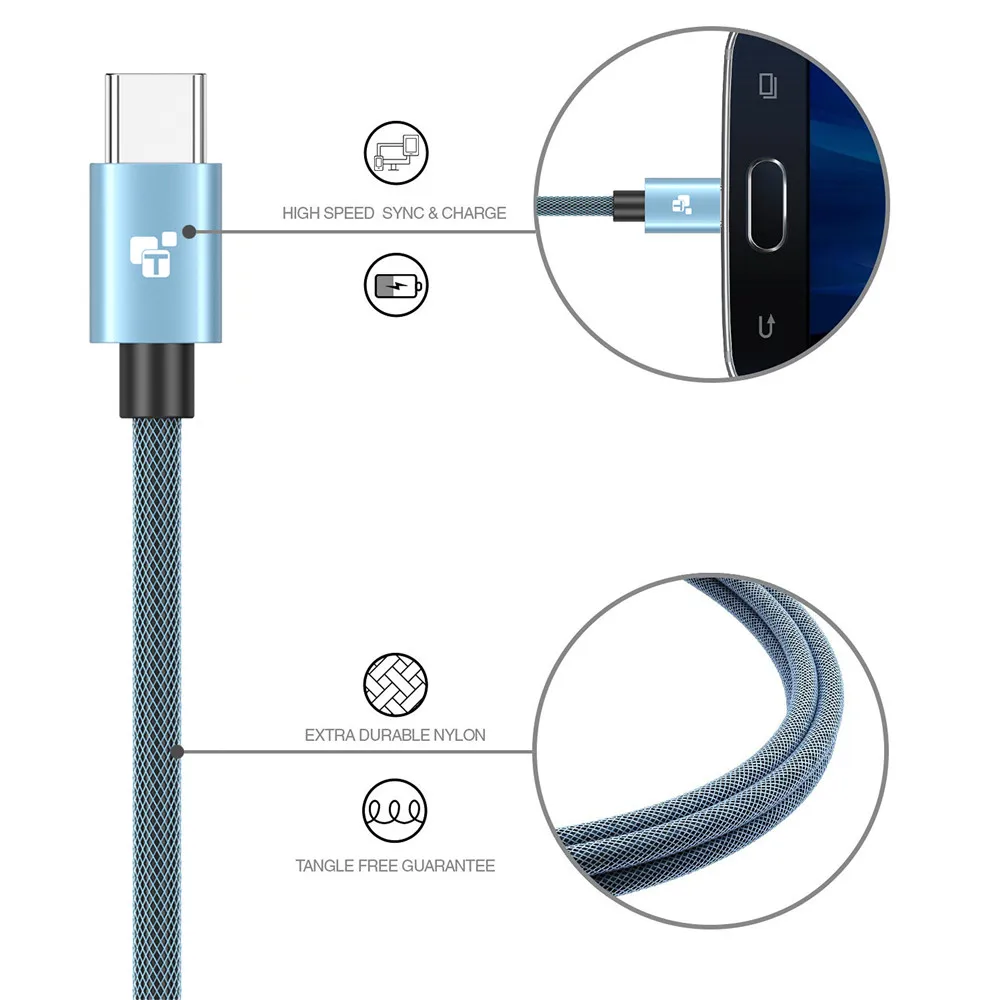 Кабель usb type C, кабель TIEGEM USB C type-C 2A для быстрой зарядки LG G5 Mate9 Mi5 OnePlus 2 Nexus 5X6 P кабель для мобильного телефона 1 м 2 м 3 м