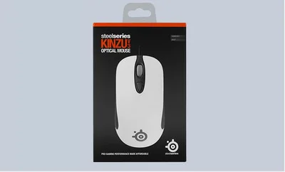 Бренд! Steelseries KINZU V3 оптическая игровая проводная мышь мыши 4 кнопки черный и белый(без коробки - Цвет: Белый