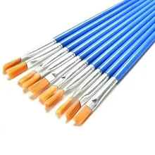 20 шт./компл. набор нейлоновых волосяных художественный Краски кисти акварельной Краски кисти для обучения нанесению акрила и масло Краски ing товары для рукоделия