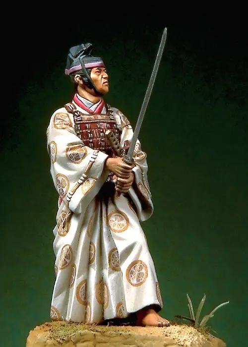 

Unpainted Kit 1/ 32 54mm Duelling Samurai Warrior 54mm Historical Figure Resin Kit model