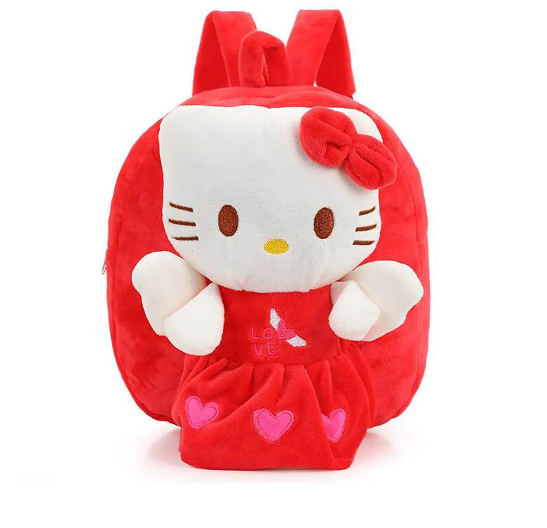 

Kids Girls Hello Kitty Plush Backpack Toddler Boy Girl Cartoon Schoolbag Shoulder Bag for Children ift Toy Bag