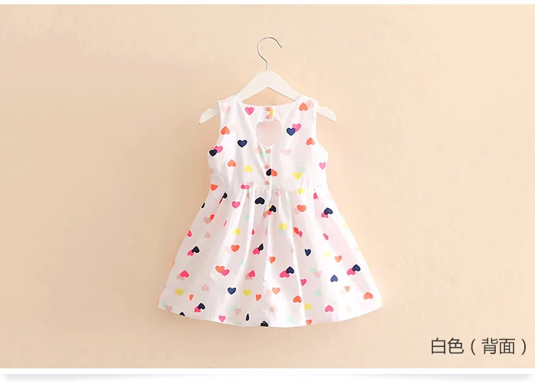 2018 Summer 3-12 Years Heart Shape Backless Love Print Sunny Princess Dance Ballet Pageant Prom Teenage Kids Party Dress Girls (6)