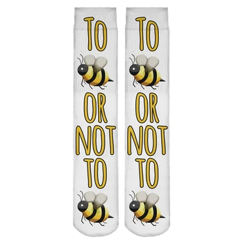 

Bee yellow word 3d digital printing stocking
