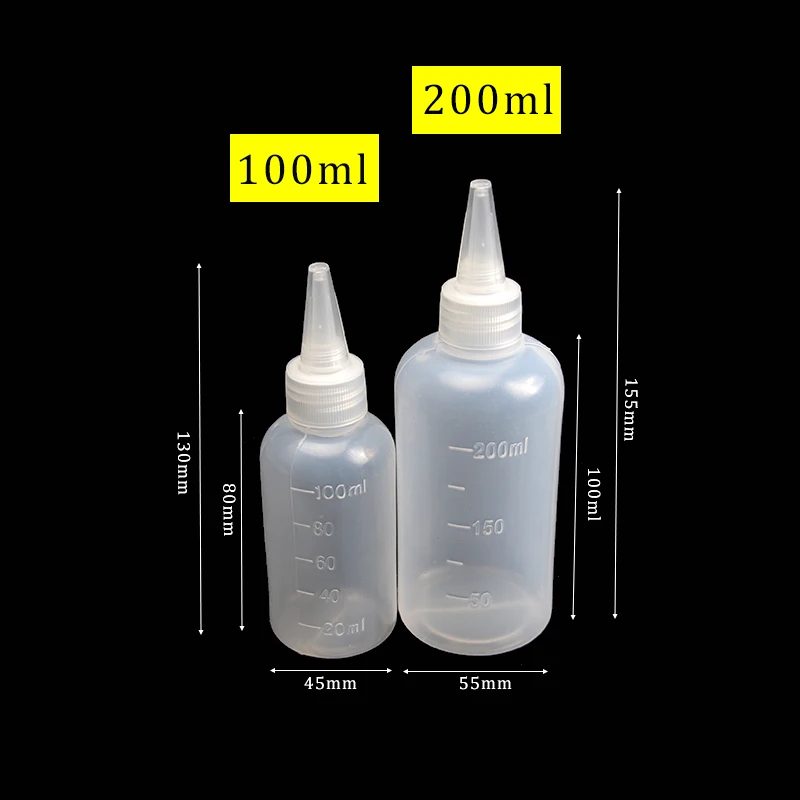 5 шт. бутылка для клея для жидкого клея 100 мл/200 мл клей бутылка аппликаторы промышленный клей гель масло спирт диспенсер