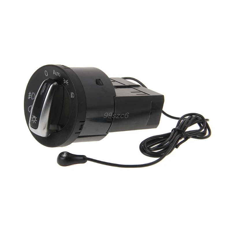Headlight Switch Compatible for Golf 4 Jetta MK4 B5 Chrome Switch Plug Headling Fog Lamp Switch On Off Accessories Inner Headlamp Button
