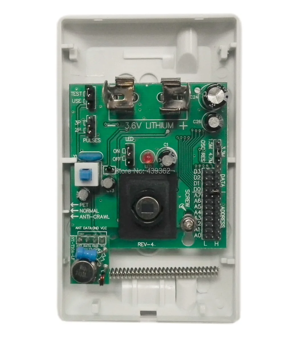 Беспроводной PIR датчик для PSTN GSM домашней сигнализации, 433 МГц, ПЭТ