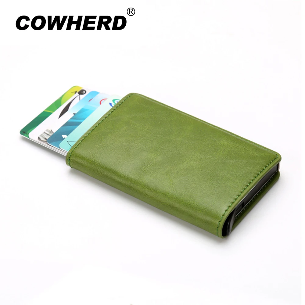 

New Fashion RFID Protection Automatical Pop Up Metal ID Credit Card Holder Card Case Money Cash Clip Mini Wallet Card Protector