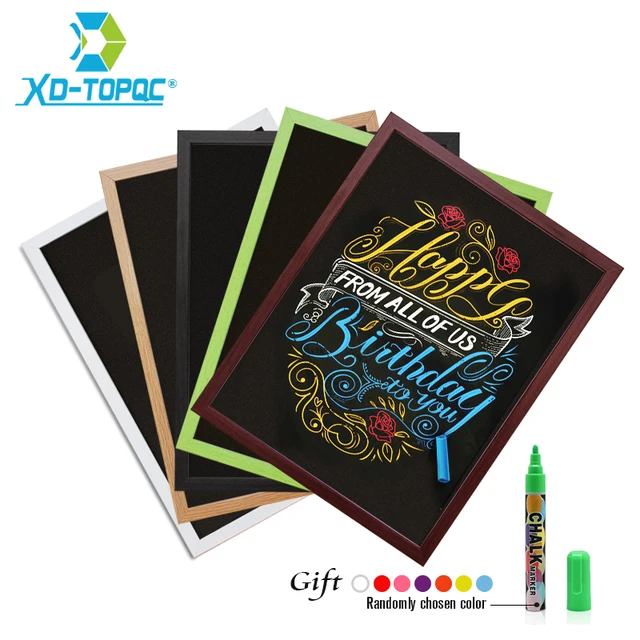 New 30*40cm Blackboard 11 Colors MDF Frame For Chosen A3