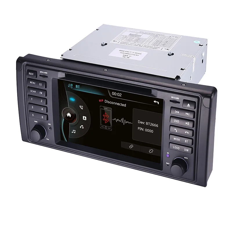 В наличии оригинальный UI 2 din Android 10 автомобильный DVD плеер для bmw E39 X5 GPS BT Радио USB SD