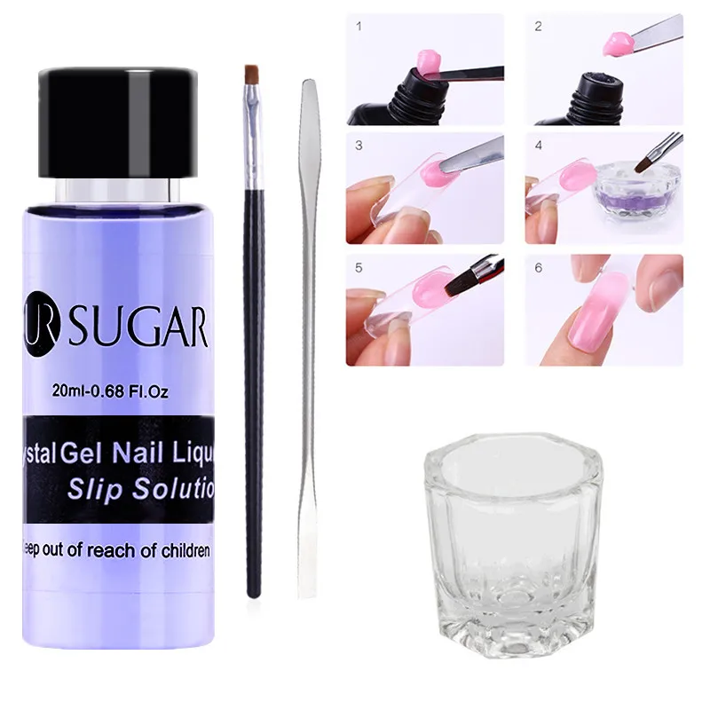 

UR SUGAR Poly Extension Gel Nail Set Varnish Silp Solution Odorless Alcohol Substitutes Kit Nail Polish Manicure Builder UV Gel