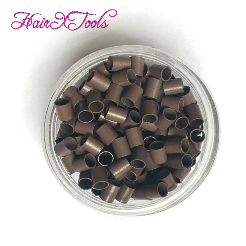 1000pcs 3.2X2.8X3.8mm Micro copper Ring mini locks links 9 Color Options Straight Micro Beads for I TIP hair ring beads ring beads hair extensions tools hair extensions tools hair braid accessories