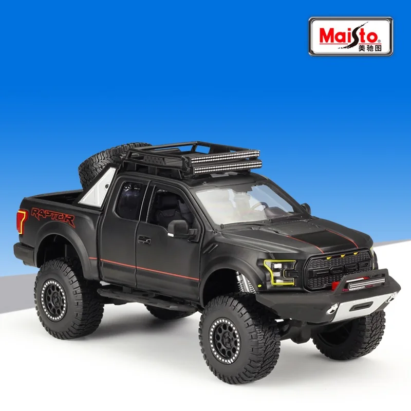 

1:24 Maisto Ford F-150 Raptor 2017 black/blue/red Diecast model car