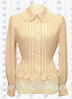 Лолита простая Модная одежда с длинным рукавом Блузка - Цвет: Многоцветный