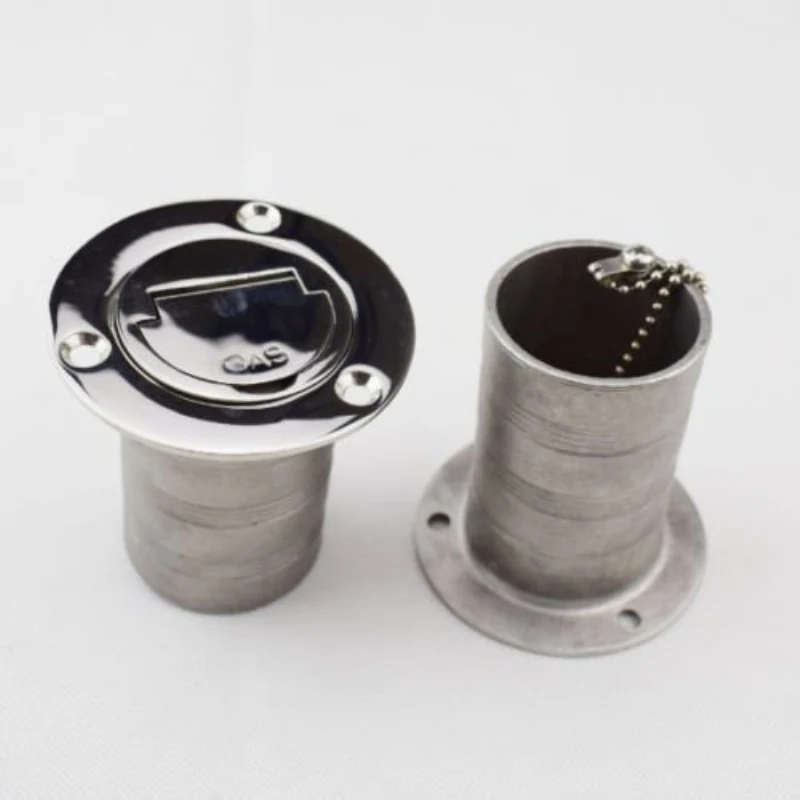 2PCS Boat Deck Fill / Filler Keyless Cap 2" Gas Marine Stainless Steel