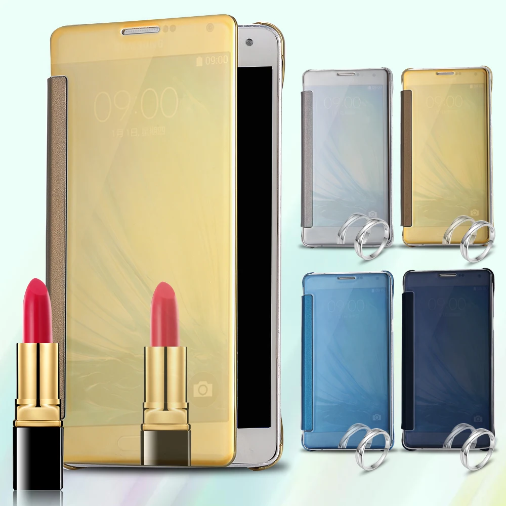 

KISSCASE Plating Mirror Flip Case For iPhone 6 6S 7 8 Plus Slim Shell For Samsung J7 S6 S7 Edge S8 Clear View Cover For LG G5 G4