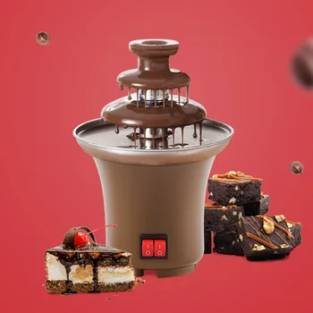 

Fountain chocolate Buffet machine Chocolate hot pot machine Household child Mini Three layers of chocolate fruit machine