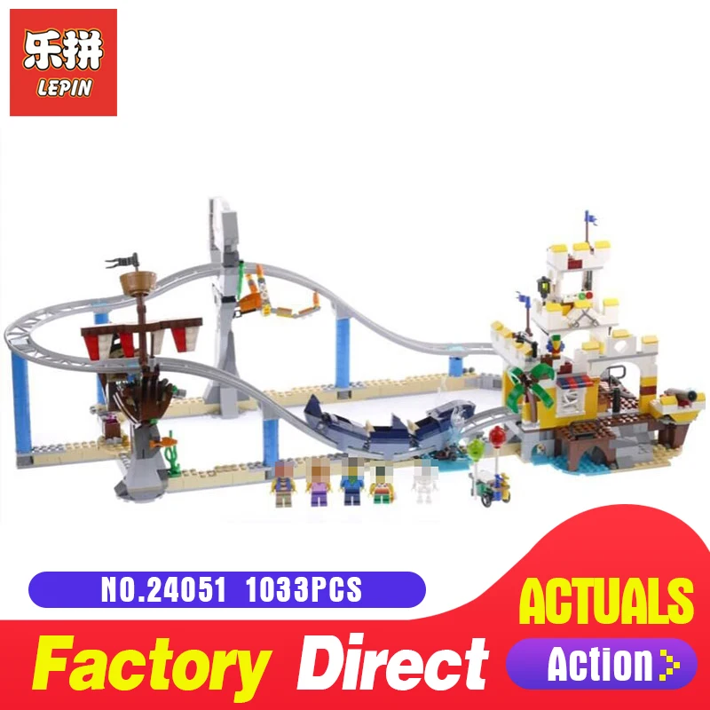 

2018 New Lepin 24051 Pirate Roller Coaster 3 in 1 Model Educational Toy Building Blocks Bricks Compatible legoing 31084