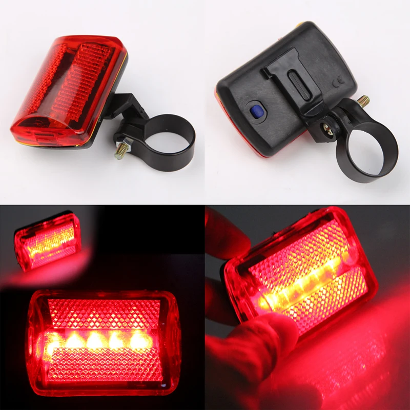 

5 LED Back Saddle Red Lamp MTB Bike Rear Tail Light for Bicycle Cycling Warning Flashlight Rear Light For BMX Luces Bicicleta