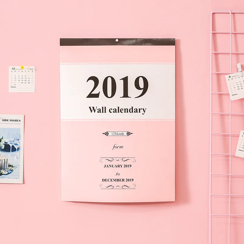

1Pcs Creative Large Calendar Wall Calendar 2019 Agenda Planner Organizer Daily Table Planner 2019.1~2019.12