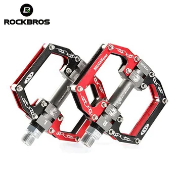 

ROCKBROS Ultralight Bearing Bike Pedals Mtb Aluminum Axle 9/16" Bicycle Pedal Hollow Cycling Pedals Flat Bmx Parts For Bicycles