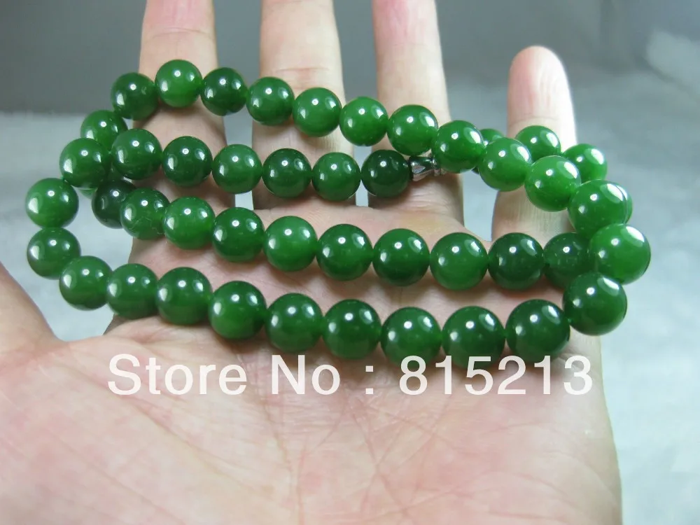 

ddh00581 NATURE BEAUTIFUL GRADE AAA CHINA HeTian JADE EMERALD GREEN NECKLACE 18INCH 28% Discount (A0325)