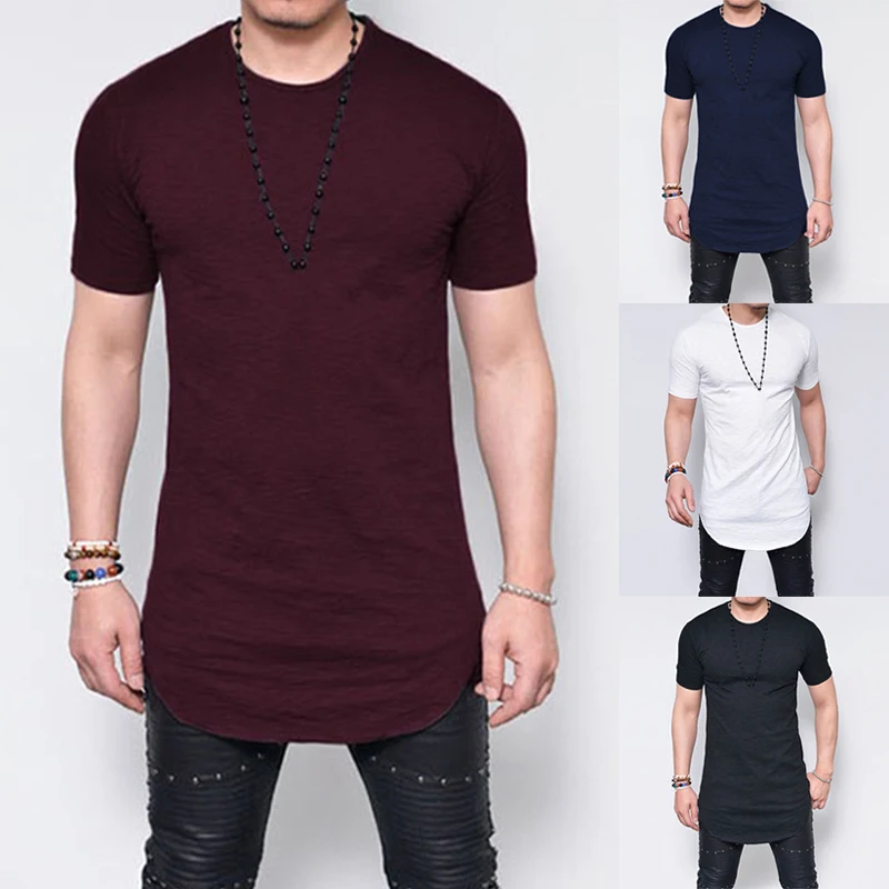 Summer M 5XL Men Muscle T Shirts Basic Tee Tops Cotton Short Sleeve ...