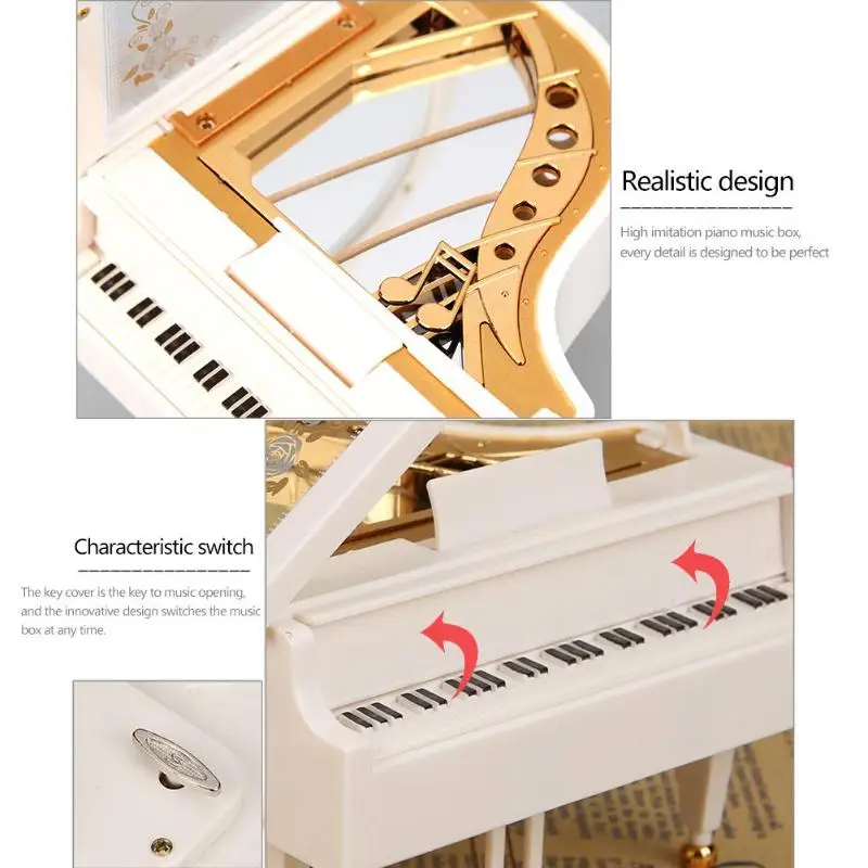 3 стиля музыкальные коробки Романтический фортепиано модель танцы балерина Музыкальная шкатулка рукоятка Новый год украшения 2018
