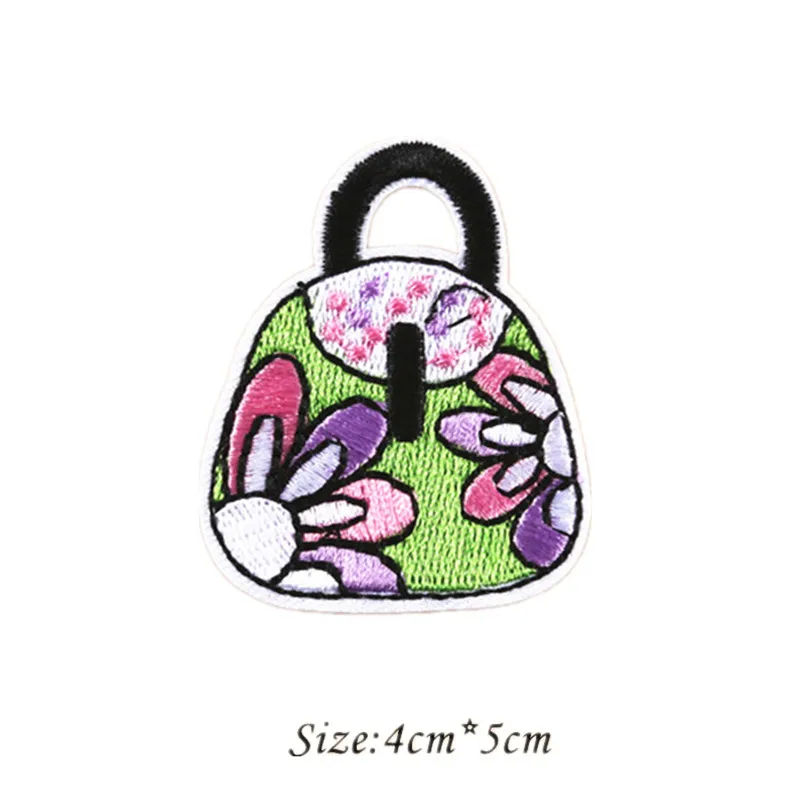 Fashion 4CM*5CM DIY Handbag Patches Embroidered Iron On Patch For Clothing Sticker Badge Paste
