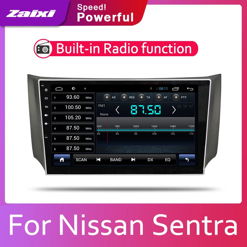 Discount ZaiXi Car Android System 1080P IPS LCD Screen For Nissan Sentra Sylphy 2013~2019 Car Radio Player GPS Navigation BT WiFi AUX 1
