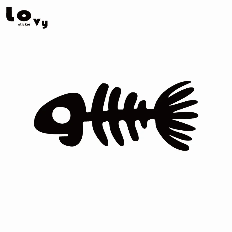 

Funny Fish Bones Vinyl Auto Decals Graphic Car Sticker for Truck Simple Design