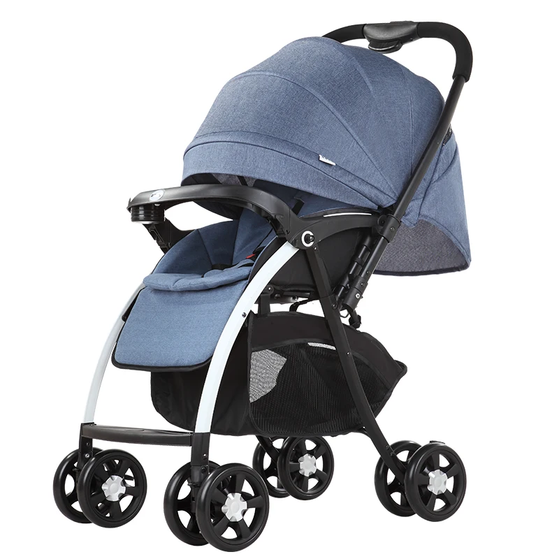 

2019 new two-way implementation of baby stroller, can sit and lie, four seasons universal suitable for newborn folding stroller