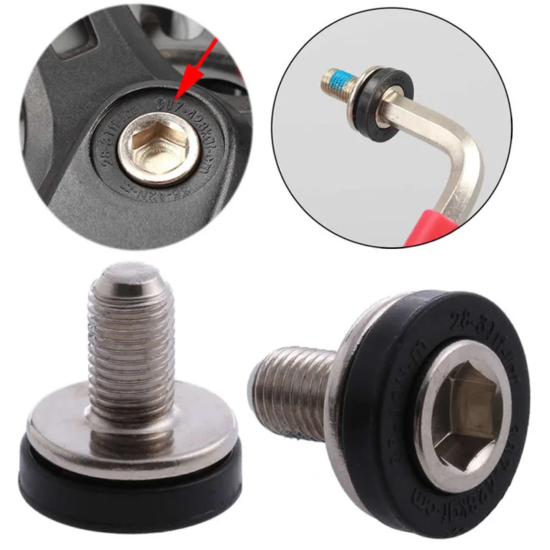 1pc Crank Bolts M8 Allen Key Bike bottom bracket bb bicycle axle Screw QILEJVS bicycle bottom bracket