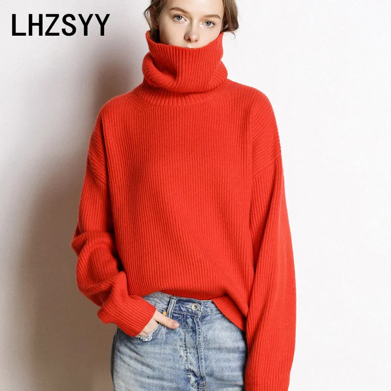 Cashmere Sweater Women LHZSYY Pure Pullover Warm Thick Large-Size Winter New Autumn Soft