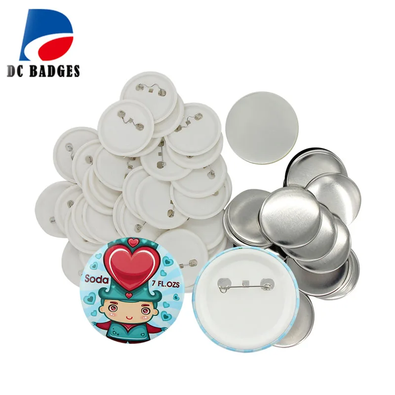 

200sets ( 56mm) blank pin button badge material parts of , factory direct sale