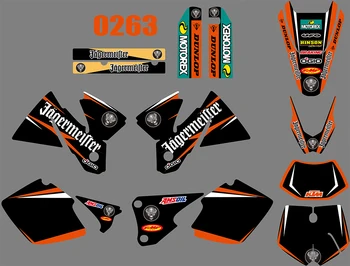 

3M 0263 NEW TEAM GRAPHICS WITH MATCHING BACKGROUNDS For KTM EXC 1998 1999 2000