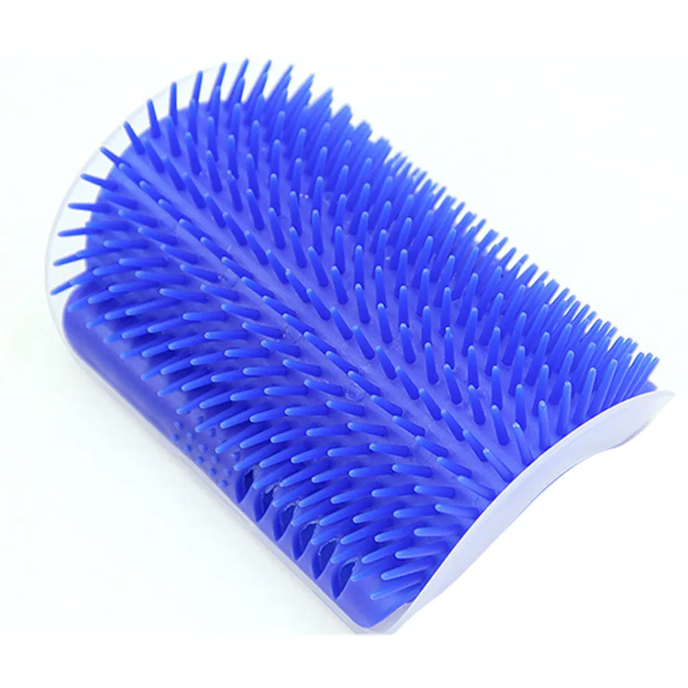 Pet Cats Brush Corner Cat Massage Self Groomer Comb Brush With Catnip
